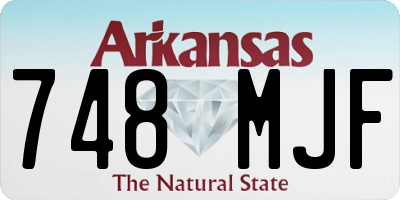 AR license plate 748MJF