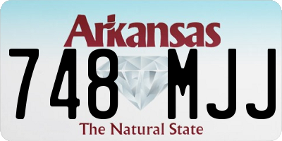 AR license plate 748MJJ