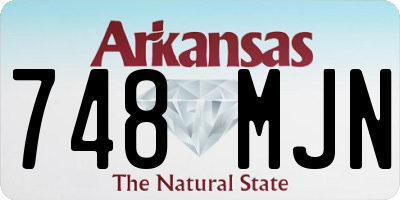 AR license plate 748MJN