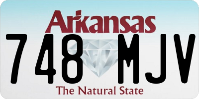 AR license plate 748MJV