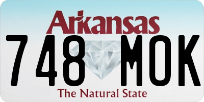 AR license plate 748MOK