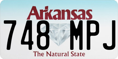 AR license plate 748MPJ