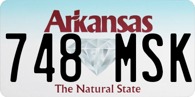AR license plate 748MSK
