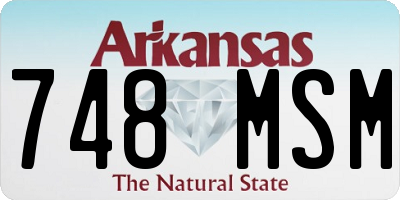 AR license plate 748MSM
