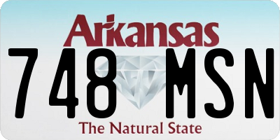 AR license plate 748MSN