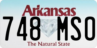 AR license plate 748MSO