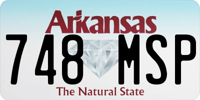 AR license plate 748MSP