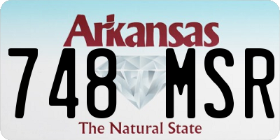 AR license plate 748MSR