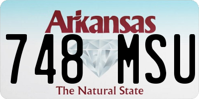 AR license plate 748MSU