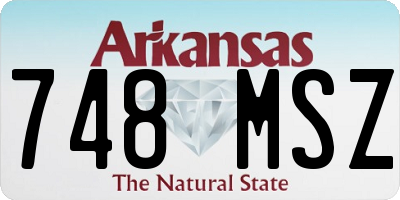 AR license plate 748MSZ