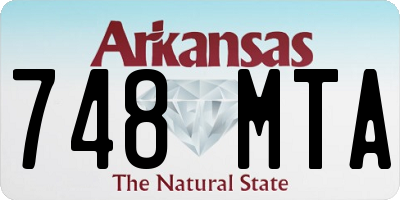 AR license plate 748MTA