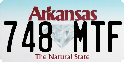 AR license plate 748MTF