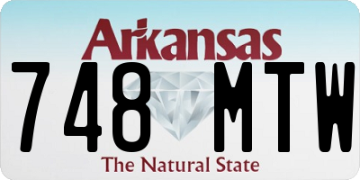 AR license plate 748MTW
