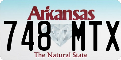 AR license plate 748MTX