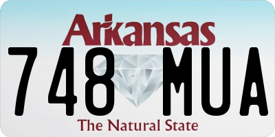 AR license plate 748MUA