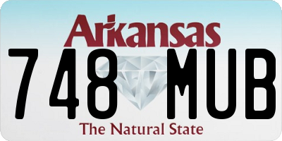 AR license plate 748MUB