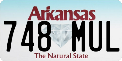 AR license plate 748MUL