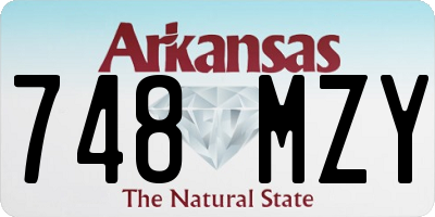 AR license plate 748MZY