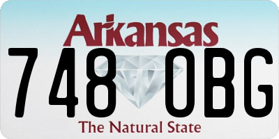 AR license plate 748OBG