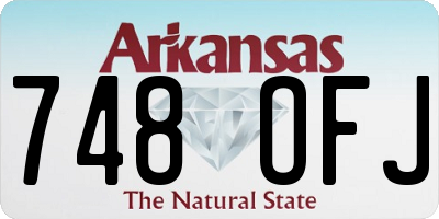 AR license plate 748OFJ