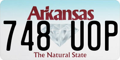 AR license plate 748UOP