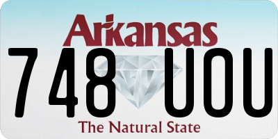 AR license plate 748UOU