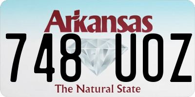 AR license plate 748UOZ