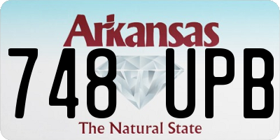 AR license plate 748UPB