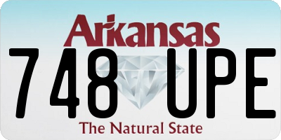AR license plate 748UPE