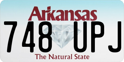 AR license plate 748UPJ