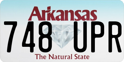 AR license plate 748UPR