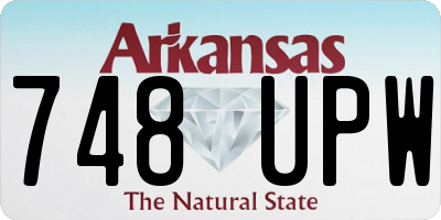 AR license plate 748UPW