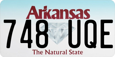 AR license plate 748UQE