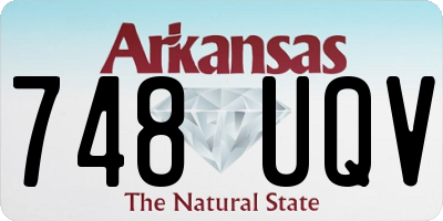 AR license plate 748UQV