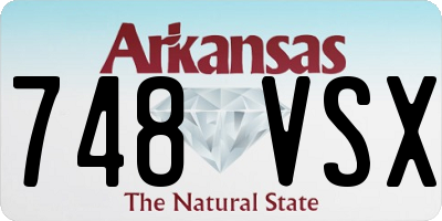 AR license plate 748VSX