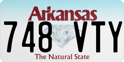 AR license plate 748VTY