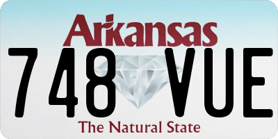 AR license plate 748VUE