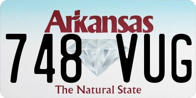 AR license plate 748VUG
