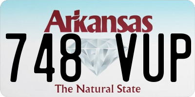 AR license plate 748VUP