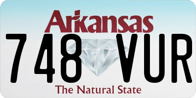 AR license plate 748VUR