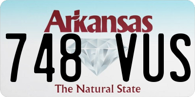 AR license plate 748VUS