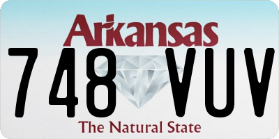 AR license plate 748VUV