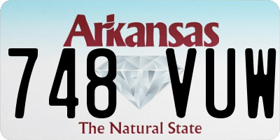 AR license plate 748VUW