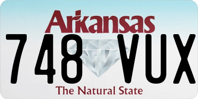 AR license plate 748VUX