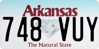 AR license plate 748VUY