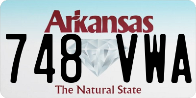 AR license plate 748VWA