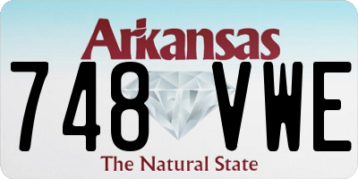 AR license plate 748VWE