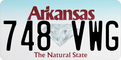 AR license plate 748VWG