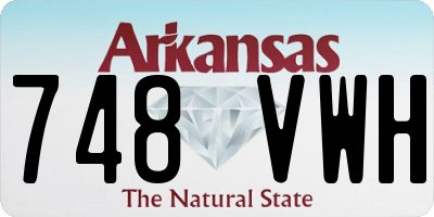 AR license plate 748VWH