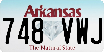 AR license plate 748VWJ